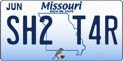 MO license plate SH2T4R