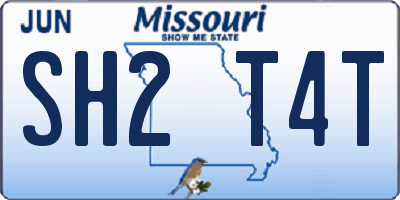 MO license plate SH2T4T