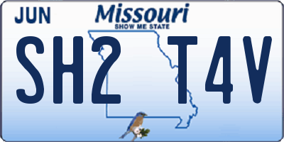 MO license plate SH2T4V