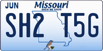 MO license plate SH2T5G