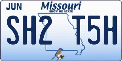 MO license plate SH2T5H