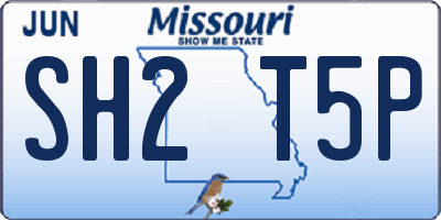 MO license plate SH2T5P