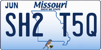 MO license plate SH2T5Q