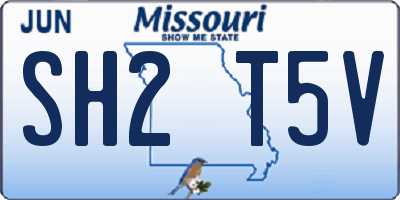 MO license plate SH2T5V