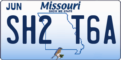 MO license plate SH2T6A