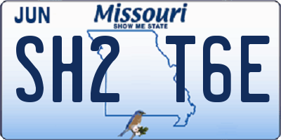 MO license plate SH2T6E