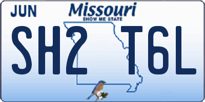 MO license plate SH2T6L