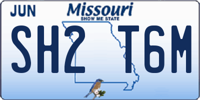 MO license plate SH2T6M