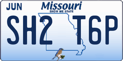 MO license plate SH2T6P