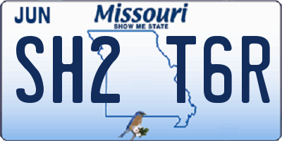MO license plate SH2T6R