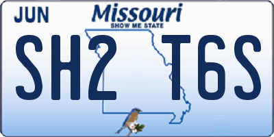 MO license plate SH2T6S