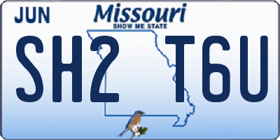 MO license plate SH2T6U