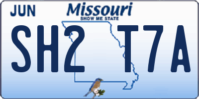 MO license plate SH2T7A