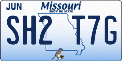 MO license plate SH2T7G