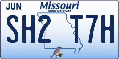 MO license plate SH2T7H