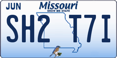 MO license plate SH2T7I