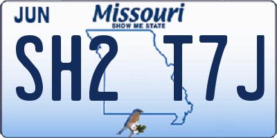 MO license plate SH2T7J