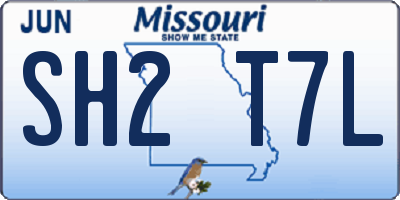 MO license plate SH2T7L