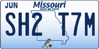 MO license plate SH2T7M