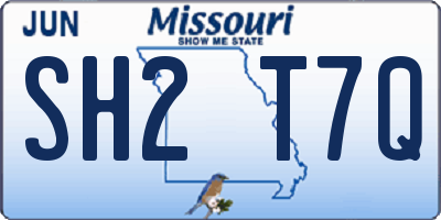 MO license plate SH2T7Q