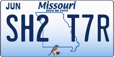MO license plate SH2T7R