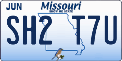 MO license plate SH2T7U