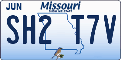 MO license plate SH2T7V