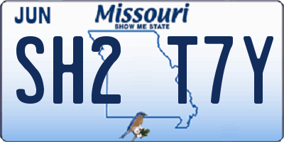 MO license plate SH2T7Y