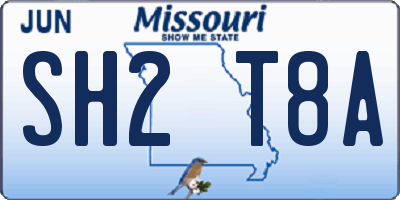 MO license plate SH2T8A