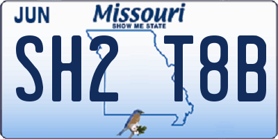 MO license plate SH2T8B