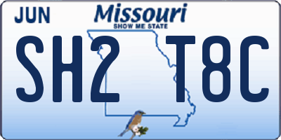 MO license plate SH2T8C