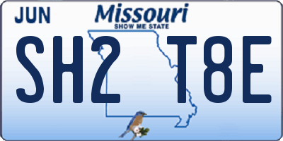 MO license plate SH2T8E