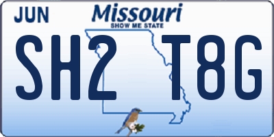 MO license plate SH2T8G