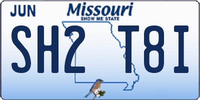 MO license plate SH2T8I
