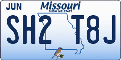 MO license plate SH2T8J