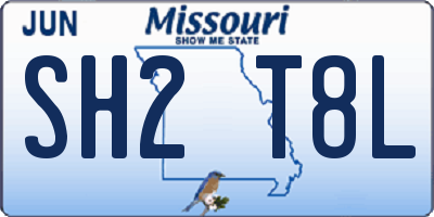 MO license plate SH2T8L