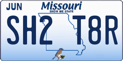 MO license plate SH2T8R
