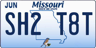 MO license plate SH2T8T