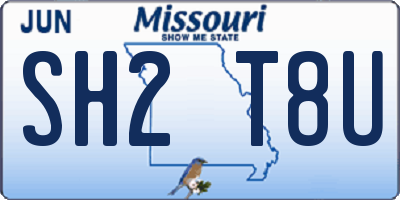 MO license plate SH2T8U