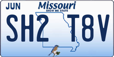 MO license plate SH2T8V