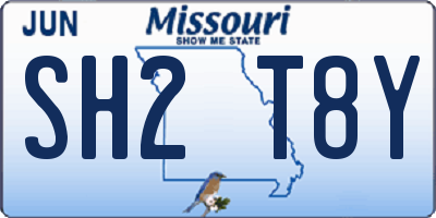 MO license plate SH2T8Y