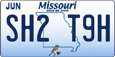 MO license plate SH2T9H