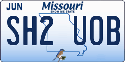 MO license plate SH2U0B