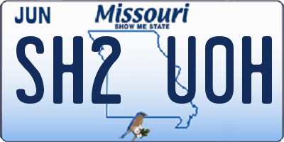 MO license plate SH2U0H