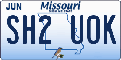 MO license plate SH2U0K