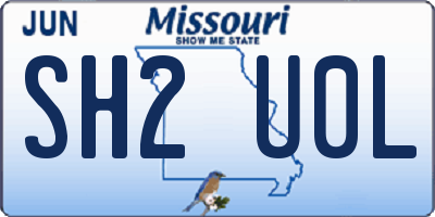 MO license plate SH2U0L