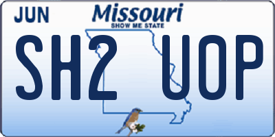 MO license plate SH2U0P