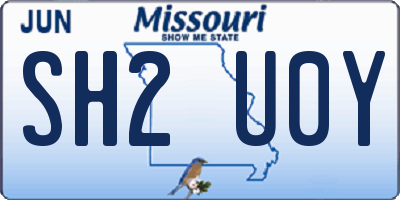 MO license plate SH2U0Y