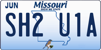 MO license plate SH2U1A