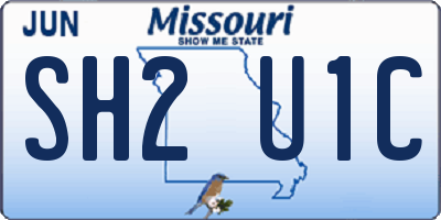 MO license plate SH2U1C